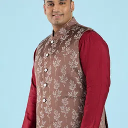 big hello - the plus life BIG HELLO Printed Nehru jacket image 3
