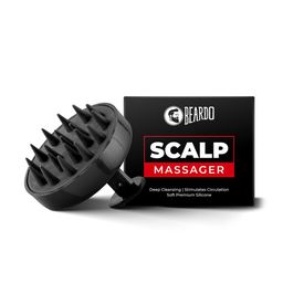BEARDO Hair Scalp Massager Brush With Soft Silicone Bristles - Black-38