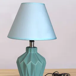 TIED RIBBONS Multicoloured Decorative Bedside Table Lamp with Shade-11