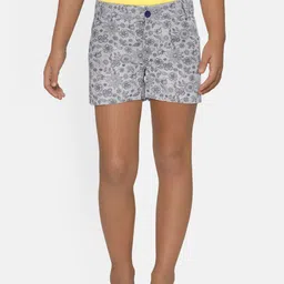 METRO KIDS COMPANY Girls Navy Blue & Grey Printed Regular Fit Regular Shorts-image-25