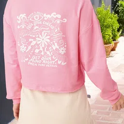 DressBerry Effortless Style Printed Cotton Terry Relaxed Fit Sweatshirts-image-34