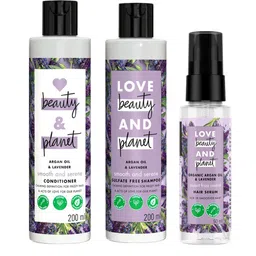 Love Beauty & Planet Set of Argan Oil & Lavender Shampoo+Conditioner+Hair Serum-28