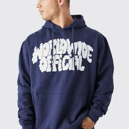boohooMAN Typography Printed Hooded Oversized Sweatshirt With Kangaroo Pocket-picture-10