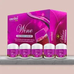 COROnation Herbal 5-PcsWine Skin Firming Glow Facial Kit - 220 gm-14