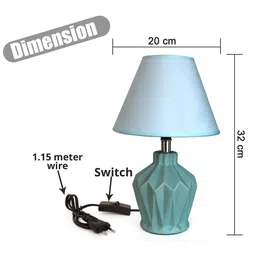 TIED RIBBONS Multicoloured Decorative Bedside Table Lamp with Shade image 2