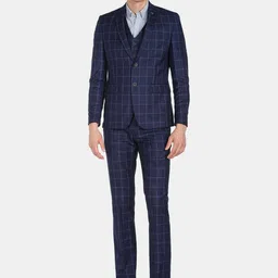 AD By Arvind Men Checked Single-Breasted 3-Piece Suit-image-29
