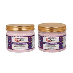 BEAUCODE BIOCARE Hand & Foot Cream & Mask Set with Apricot & Jojoba Extracts - 500g each-3