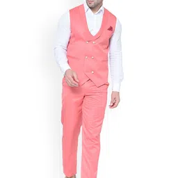 REFULGENT Men Double-Breasted Shawl Collar Two-Piece Party Suit-image-3