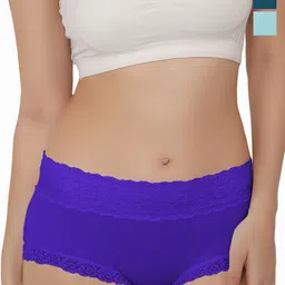 Bella Voste Pack Of 3 Self Design Seamless Anti Microbial Hipster Briefs-picture-23