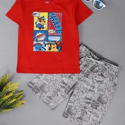 V-Mart Kids Printed T-shirt With Shorts-image-75