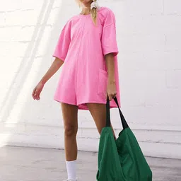 StyleCast x Revolte Pink Boat Neck Playsuit-picture-51