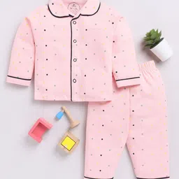 Clt.s Unisex Kids Polka Dots Printed Pure Cotton Shirt & Pyjamas-picture-56