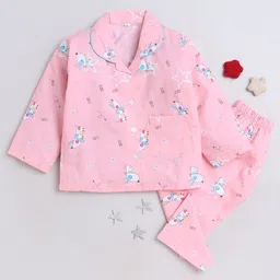 The Magic Wand Kids Conversational Printed Lapel Collar Pure Cotton Shirt & Trouser-picture-3