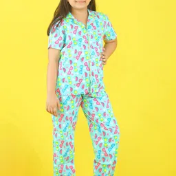 Freesia Array Unisex Kids Printed Night suit-picture-8