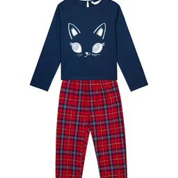 Budding Bees Girls Printed Pure Cotton Night suit-image-73