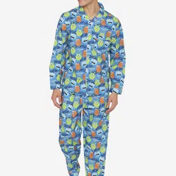 Fluffalump Conversational Printed Pure Cotton Night Suit-picture-21