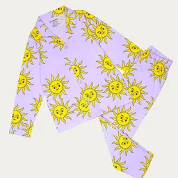 BE AWARA Kids Printed Pure Cotton Night suit-image-93