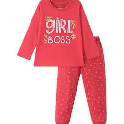 Honeyhap Girls Printed Pure Cotton Night suit-picture-10