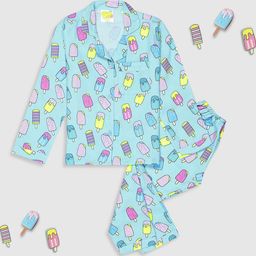 Pyjama Party Kids Conversational Printed Night suit-image-93