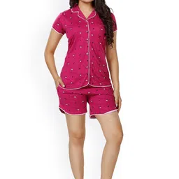 Foxy Conversational Printed Pure Cotton Night Suit-image-24