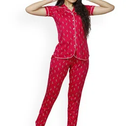 Foxy Conversational Printed Pure Cotton Night suit-picture-17
