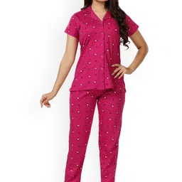 Foxy Conversational Printed Pure Cotton Night suit-image-37