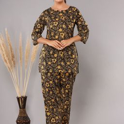 Krati Creations Women Printed Pure Cotton Kurti & Trousers-image-35