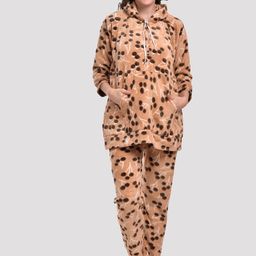 CIERGE Women Brown & White Printed Night suit-image-95
