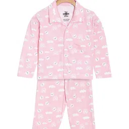 The Mom Store Unisex Kids Conversational Printed Shirt Collar Pure Cotton Shirt & Pyjama-image-47