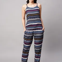 DRAPE IN VOGUE Women 2 Pieces Geometric Printed Night suit-image-96