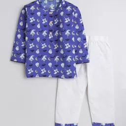 BAESD Kids Conversational Printed Pure Cotton Shirt With Pyjamas-image-95