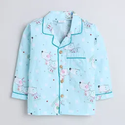 BAESD Boys Graphic Printed Pure Cotton Shirt With Pyjamas-picture-1