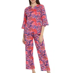 shopbloom Floral Print Pure Cotton Night suit-image-97