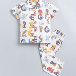 NAUTI KIDZ Boys Printed Pure Cotton Night suit-picture-1