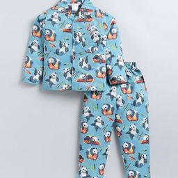 NAUTI KIDZ Boys Cotton Printed Night suit-picture-3
