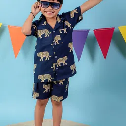 Stuffie Land Boys Conversational Printed Pure Cotton Night suit-image-55