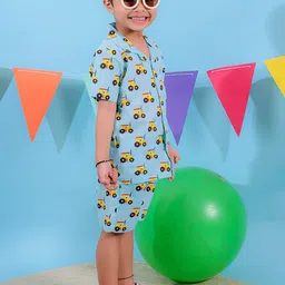 Stuffie Land Boys Conversational Printed Pure Cotton Night suit-image-65