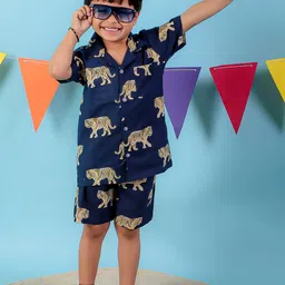 Stuffie Land Boys Conversational Printed Pure Cotton Night suit-image-56