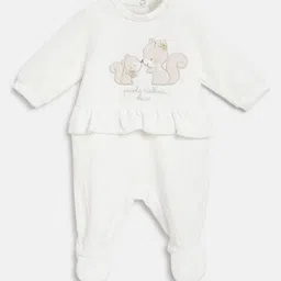 Chicco Girls  Applique Nappy Opening  Embroidered Sleepsuit-image-99