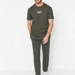 Trendyol Printed T-shirt With Striped Pyjamas-image-20