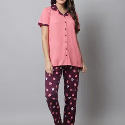 Kanvin Floral Printed Night Suit-image-68