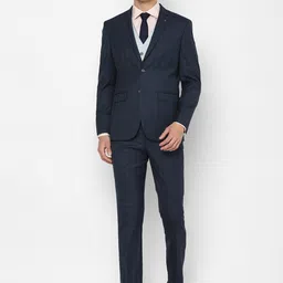 Louis Philippe Men Navy Blue Three Piece Suits-image-23