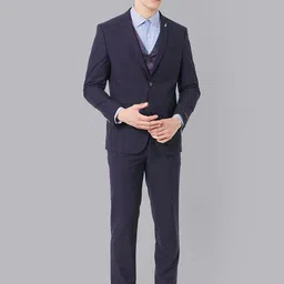 Van Heusen 3 Piece Single-Breasted Slim Fit Formal Suit-picture-56