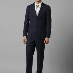 Louis Philippe Slim-Fit Single-Breasted Three-Piece Formal Suit-image-57