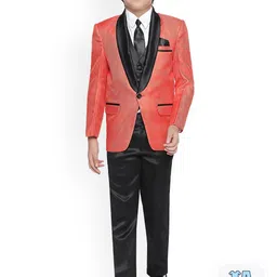 BAESD Boys Self-Design Single-Breasted Suit-image-25