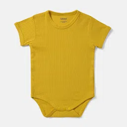 Softsens Kids Mustard Ribbed Bodysuit-36