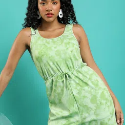 KETCH Abstract Printed Round Neck Jumpsuit-5