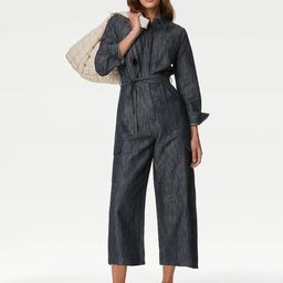 Marks & Spencer Shirt Collar Basic Jumpsuit-36