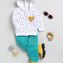 Moms Love Girls Printed Hooded Sweatshirt with Trousers-image-62