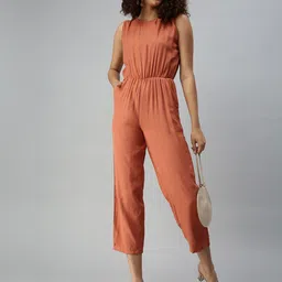 SHOWOFF Women Brown Basic Jumpsuit-picture-26